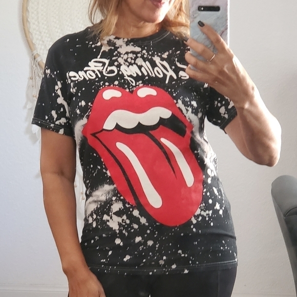 The Rolling Stones Tie Dye Graphic Band T-Shirt - Picture 2 of 6